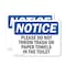 Signmission Please Do Not Throw Trash Or Paper Towels, 10 in W x Rectangle, Vinyl Decal OS-2PACK-NS-D-710-L-17427 - alternate 1